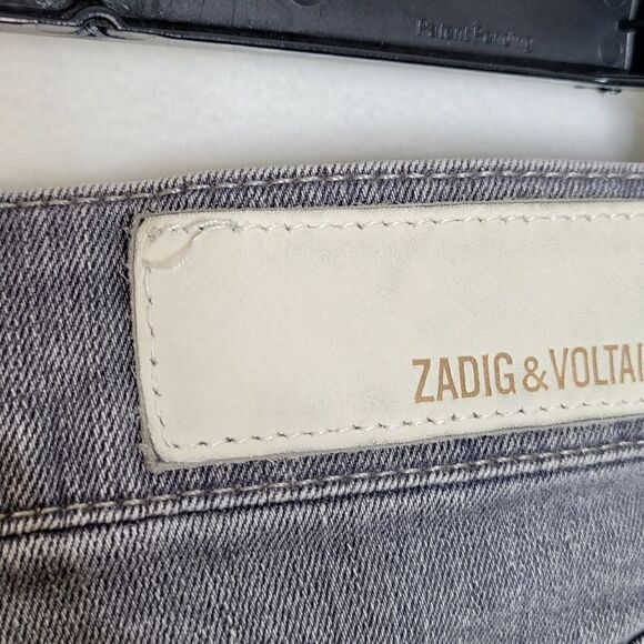 Zadig & Voltaire Gray Denim Mini Skirt Size 36EU - Picture 5 of 6
